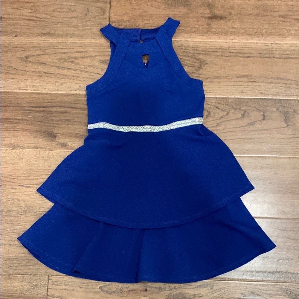 Blue Sleeveless Kids Dress